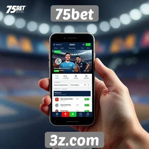 Interface do 75bet é otimizada para dispositivos móveis